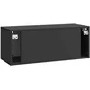 TV staliukas Sieninė TV spintelė 78,5 x 31 x 30 cm Juoda Apdirbta mediena