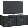 TV staliukas Sieninė TV spintelė Juoda 78,5 x 41 x 30 cm Apdirbta mediena