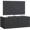 TV staliukas Sieninė TV spintelė Juoda 78,5 x 41 x 30 cm Apdirbta mediena