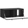 TV staliukas Sieninė TV spintelė Juoda 78,5 x 41 x 30 cm Apdirbta mediena