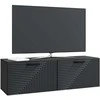 TV staliukas Sieninė TV spintelė Juoda 98 x 31 x 30 cm Apdirbta mediena