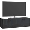 TV staliukas Sieninė TV spintelė Juoda 98 x 31 x 30 cm Apdirbta mediena