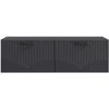 TV staliukas Sieninė TV spintelė Juoda 98 x 41 x 30 cm Apdirbta mediena
