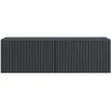 TV staliukas Sieninė TV spintelė Juoda 98 x 31 x 30 cm Apdirbta mediena