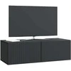 TV staliukas Sieninė TV spintelė Juoda 98 x 41 x 30 cm Apdirbta mediena