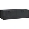 TV staliukas Sieninė TV spintelė Juoda 98 x 41 x 30 cm Apdirbta mediena