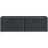 TV staliukas Sieninė TV spintelė 98 x 31 x 30 cm Juoda Apdirbta mediena
