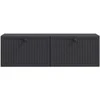 TV staliukas Sieninė TV spintelė Juoda 98 x 31 x 30 cm Apdirbta mediena
