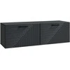 TV staliukas Sieninė TV spintelė Juoda 98 x 31 x 30 cm Apdirbta mediena