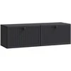 TV staliukas Sieninė TV spintelė Juoda 98 x 31 x 30 cm Apdirbta mediena