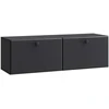 TV staliukas Sieninė TV spintelė 98 x 31 x 30 cm Juoda Apdirbta mediena