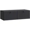 TV staliukas Sieninė TV spintelė Juoda 98 x 41 x 30 cm Apdirbta mediena