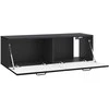 TV staliukas Sieninė TV spintelė Juoda 98 x 31 x 30 cm Apdirbta mediena