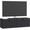 TV staliukas Sieninė TV spintelė Juoda 98 x 31 x 30 cm Apdirbta mediena