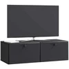 TV staliukas Sieninė TV spintelė 98 x 41 x 30 cm Juoda Apdirbta mediena