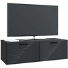 TV staliukas Sieninė TV spintelė Juoda 98 x 41 x 30 cm Apdirbta mediena