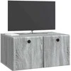 TV staliukas Sieninė TV spintelė 59,5 x 41 x 30 cm Pilka Sonoma
