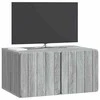 TV staliukas Sieninė TV spintelė Pilka sonoma ąžuolo 59,5 x 41 x 30 cm