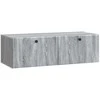 TV staliukas Sieninė TV spintelė 98 x 41 x 30 cm Pilka Sonoma