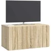 TV staliukas Sieninė TV spintelė Sonoma ąžuolas 59,5 x 31 x 30 cm