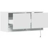TV staliukas Sieninė TV spintelė su LED lemputėmis, balta, 80x31x35cm