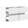 TV staliukas Sieninė TV spintelė su LED lemputėmis, balta, 80x31x45cm