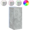 TV staliukas Sieninė TV spintelė su LED lemputėmis, betono, 30,5x35x70cm