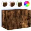 TV staliukas Sieninė TV spintelė su LED lemputėmis, dūminė, 60x35x41cm