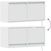 TV staliukas Sieninė TV spintelė su LED lemputėmis, balta, 80x31x35cm