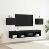 TV staliukas Sieninis televizoriaus kabinetas 2 pcs Juodojo ąžuolo