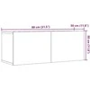 TV staliukas Sieninės TV spintelės, 2vnt., sendintos medienos, 80x30x30cm