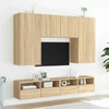 TV staliukas Sieninės TV spintelės, 2vnt., ąžuolo, 80x30x30cm, mediena