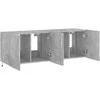 TV staliukas Sieninės TV spintelės su LED, 2vnt., betono pilkos, 60x35x41cm