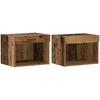 TV staliukas TV spintelių komplektas 2 pcs Senas medis 40 x 30 x 30 cm