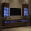TV staliukas Sieniniai televizorių spintelės su LED 2 pcs Amatininkų ąžuolas