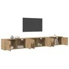TV staliukas Sieninio televizoriaus kabineto komplektas 3 pcs