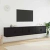 TV staliukas Sieninio televizoriaus kabineto komplektas 3 pcs Juodas ąžuolas