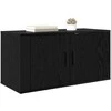 TV staliukas Sieninis televizoriaus kabinetas juoda ąžuolo 80 x 34.5 x 40 cm