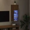 TV staliukas Sieninis televizoriaus stovas su LED Amatininkų ąžuolas