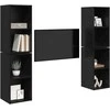TV staliukas TV spintelių komplektas 4 pcs Juodas ąžuolas 37 x 37 x 72 cm