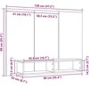 TV staliukas TV spintelių komplektas Juodas ąžuolas 120 x 23,5 x 90 cm