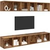TV staliukas TV spintelių komplektas 4 pcs Senovinis medis 37 x 37 x 107 cm