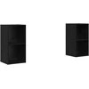 TV staliukas TV spintelių komplektas 2 pcs Juodas ąžuolas 37 x 37 x 72 cm