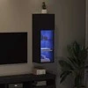 TV staliukas Sieninis televizoriaus stovas Juodas ąžuolas 30,5 x 30 x 90 cm