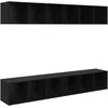 TV staliukas TV spintelių komplektas 4 pcs Juodas ąžuolas 37 x 37 x 107 cm