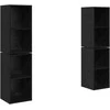 TV staliukas TV spintelių komplektas 4 pcs Juodas ąžuolas 37 x 37 x 72 cm