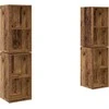 TV staliukas TV spintelių komplektas 4 pcs Senovinis medis 37 x 37 x 72 cm