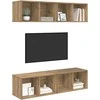 TV staliukas TV spintelių komplektas 4 pcs Amatininkų ąžuolas