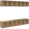 TV staliukas TV spintelių komplektas 4 pcs Amatininkų ąžuolas