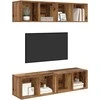 TV staliukas TV spintelių komplektas 4 pcs Senovinis medis 37 x 37 x 72 cm